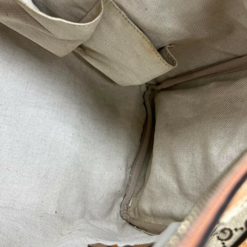 100% Authentic GUCCI Boston GG Cloth Satchel Bag - Picture 13 of 16